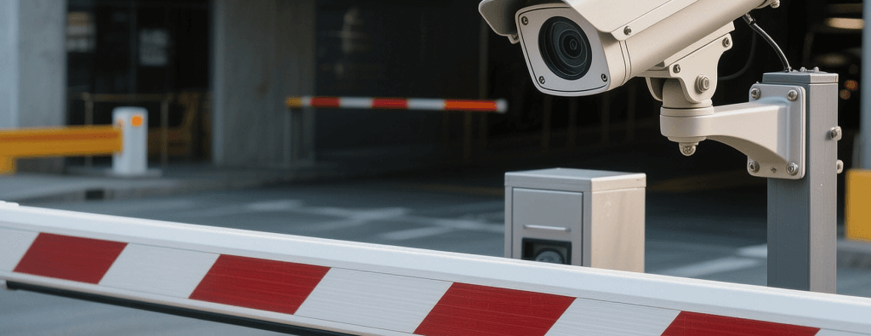 Установка СКУД со шлагбаумом